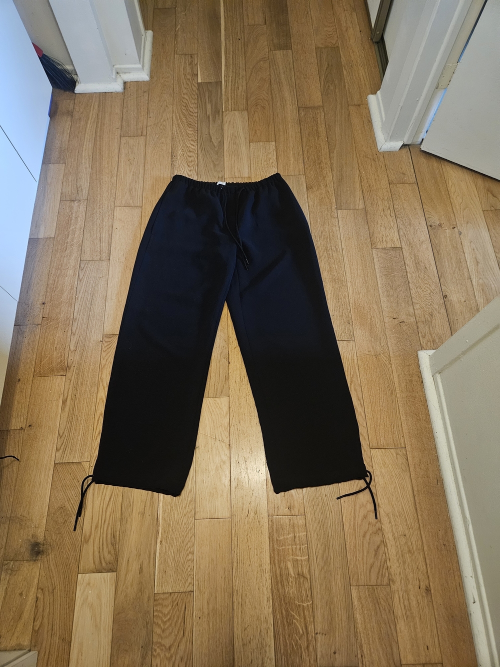 Wilfred Black Drawstring Jogger Pants